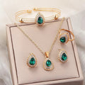 Water Drop Gem Jewelry Set