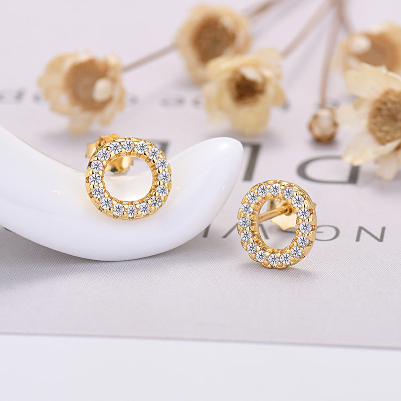 Zircon Initial Letter Earrings