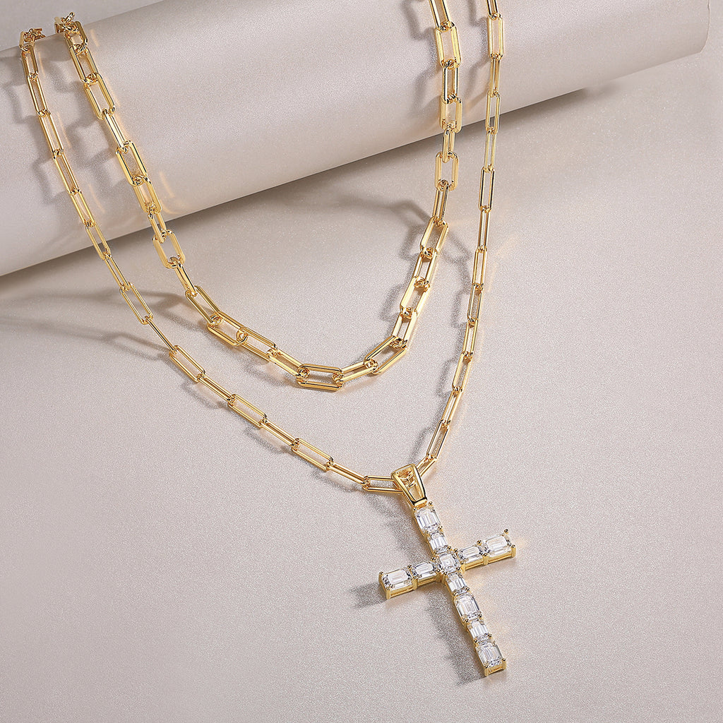 S925 Gold Moissanite Pendant Necklace