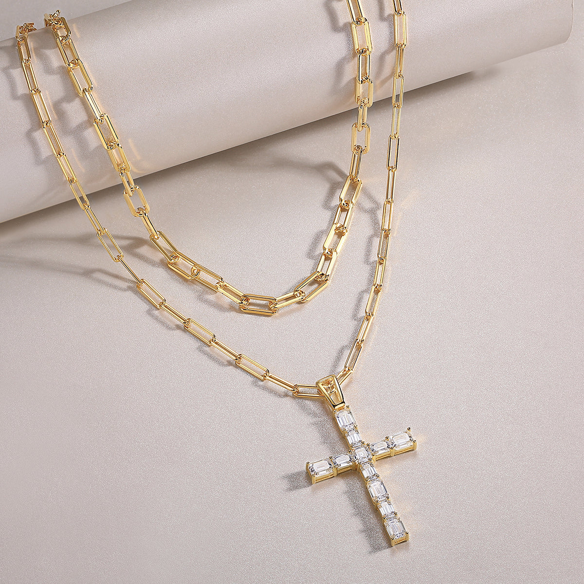 S925 Gold Moissanite Pendant Necklace